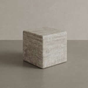 Cerazo Travertine Coffee Table, White